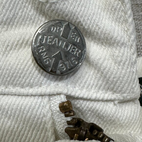 Vintage | Jeanjer Jeans | Diffusion Mini Skirt | White Denim | Size 3/4 - Picture 3 of 15